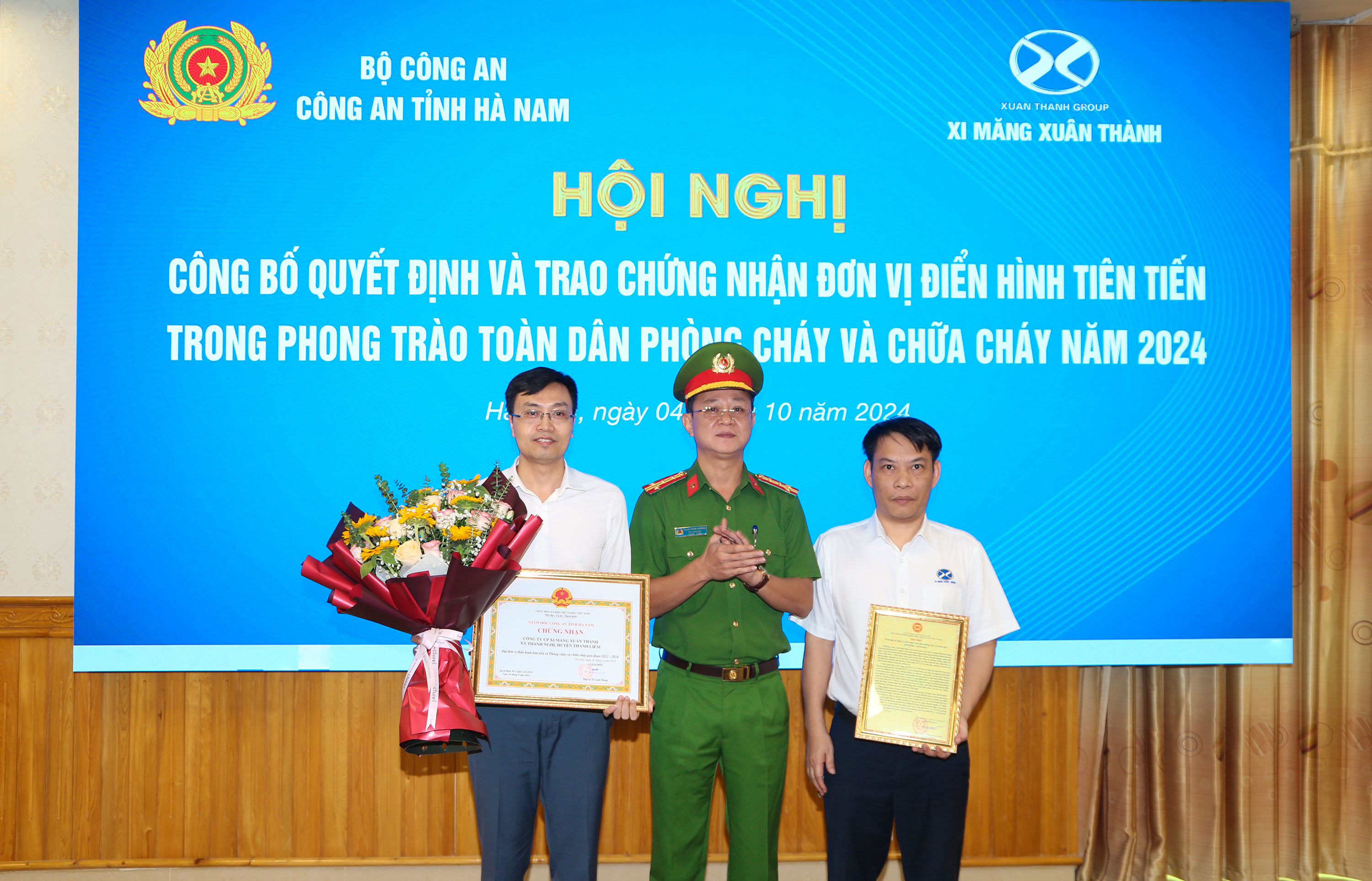 Xi Măng Xuân Thành được công nhận Đơn vị điển hình tiên tiến về PCCC giai đoạn 2022 - 2024